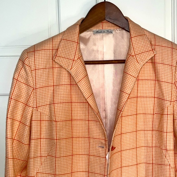 David Cenci Italian Cashmere Checkered Jacket - Picture 2 of 7